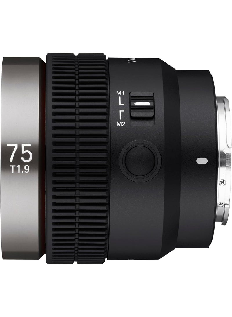 Samyang عدسة ساميانغ V-AF 75mm T1.9 FE لكاميرات سوني E عدسة فيديو بتركيز تلقائي عدسة سينمائية 8K تدعم الأنماط المتوافقة مع مفتاح مخصص وزر مخصص - Image 4